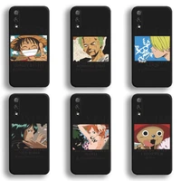 one piece luffy zoro nami phone case for huawei honor 30 20 10 9 8 8x 8c v30 lite view 7a pro