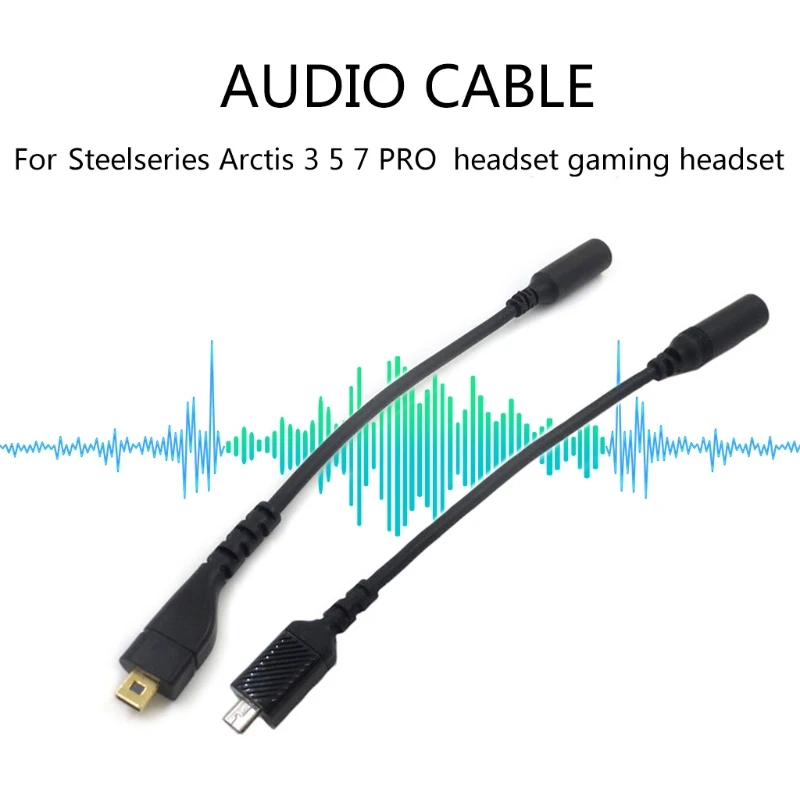 

Sound Card Cables for Steel series Arctis 3 5 7 Headphone Adapter Drop Shipping