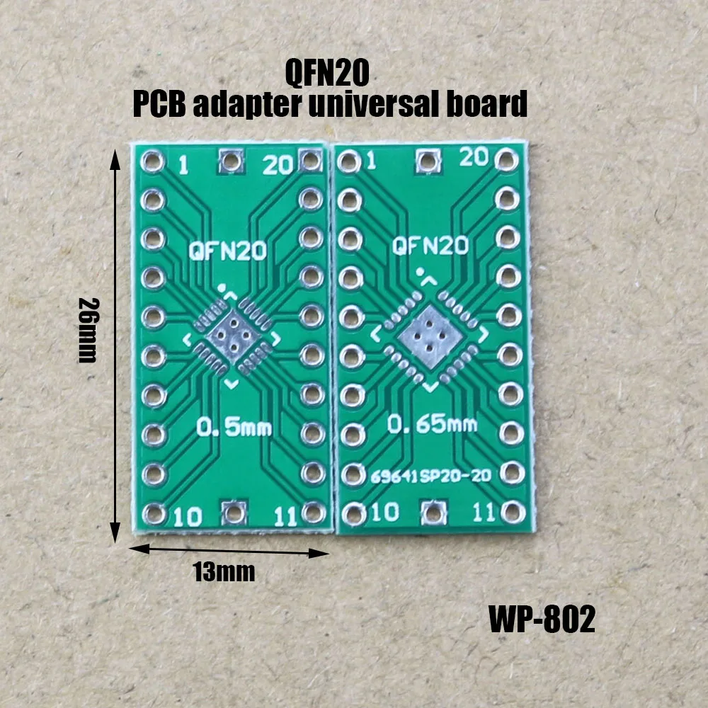 

1pcs QFN32 QFN40 QFN20 LGA16 QFN16 Adapter Converter Plate Pinboard Patch SMD to DIP 0.5mm 0.65mm Spacing Transfer Board