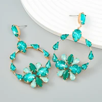 new trend multicolor water drop flower earrings earrings dinner party wedding accessories fashion jewelry earrings for women