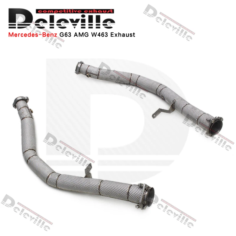 Фото Выпускной коллектор OEM из нержавеющей стали для Mercedes-Benz G63 AMG W463 2013-2019, прямой, без ограничений по потоку №4
