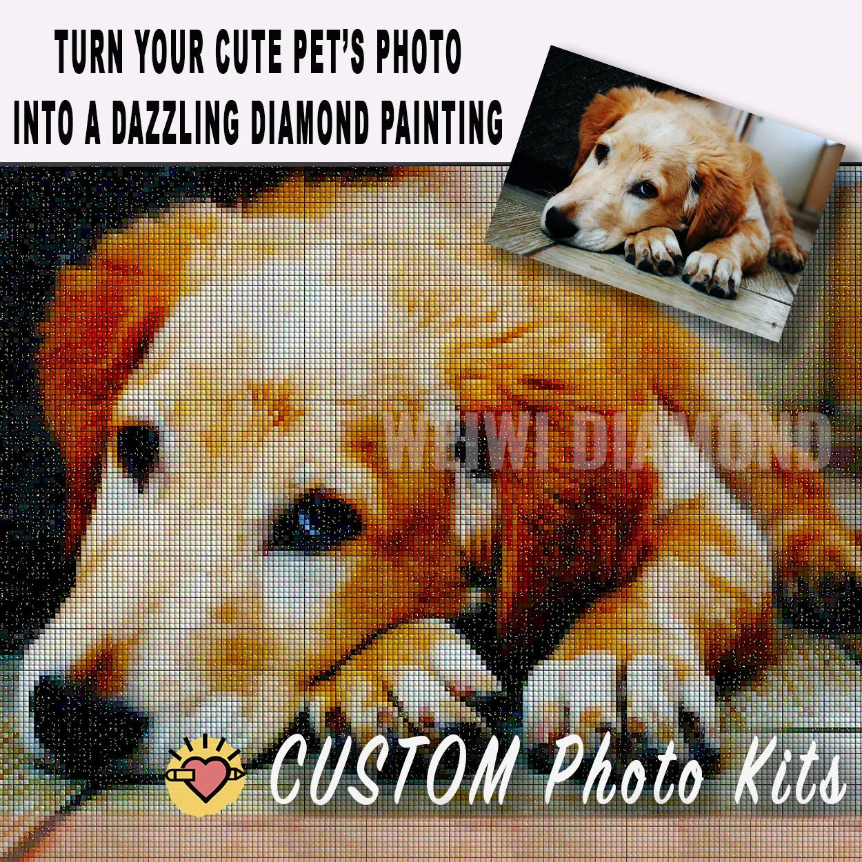 Набор для алмазной живописи картина 5D с квадратными и круглыми стразами