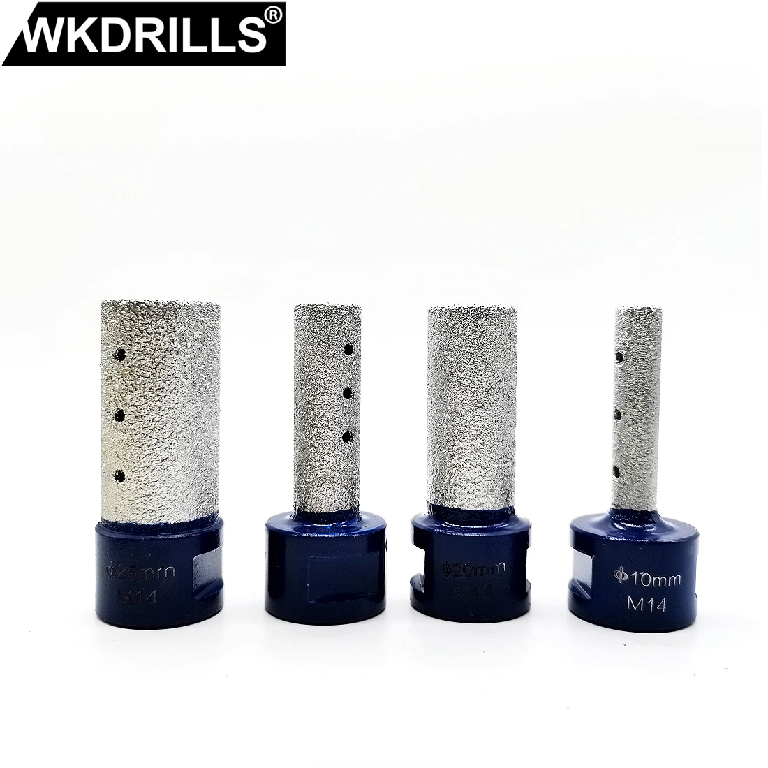 

1 шт. диаметром 10/15/20/25 мм Вакуумные Паяные алмазные наконечники для пальцев M14 резьбовые увеличивающие конические сверла для сверления отверстий