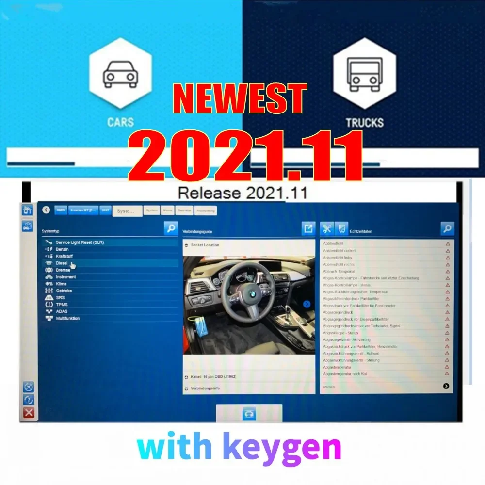 2024 новый VCI 2021 1 с генератором ключей VdIJk Autocoms Pro Vd Ds150e Cdp Bluetooth TNESF DELPHIS ORPDC