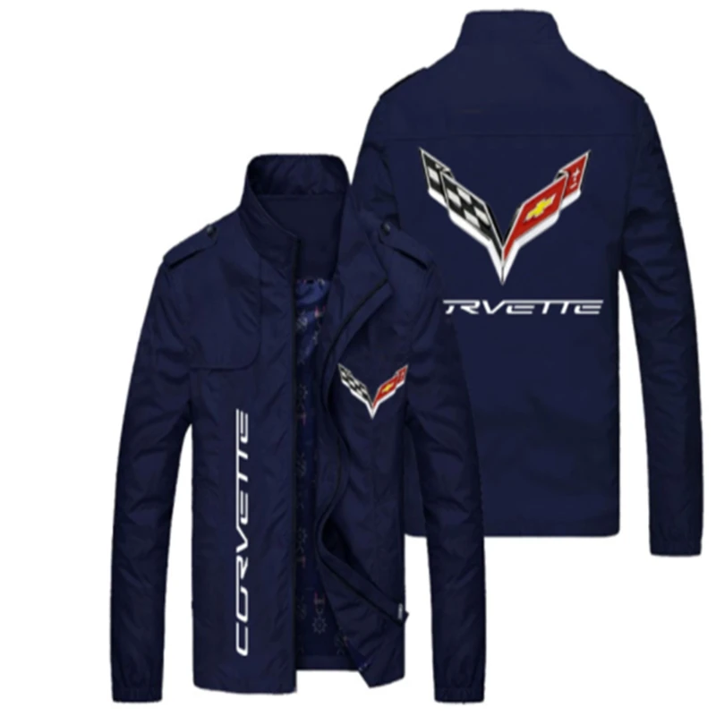 

New Spring Autumn men's Corvette zipper jacket spring and autumn fashion slim jacket sports casual Mazda logo jacket