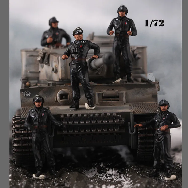 

1:72 Scale Model 5 Pcs German Armored Vehicle Group 5 Soldiers Action Figure Toys Scene Accessory Dolls Display Collection Fans