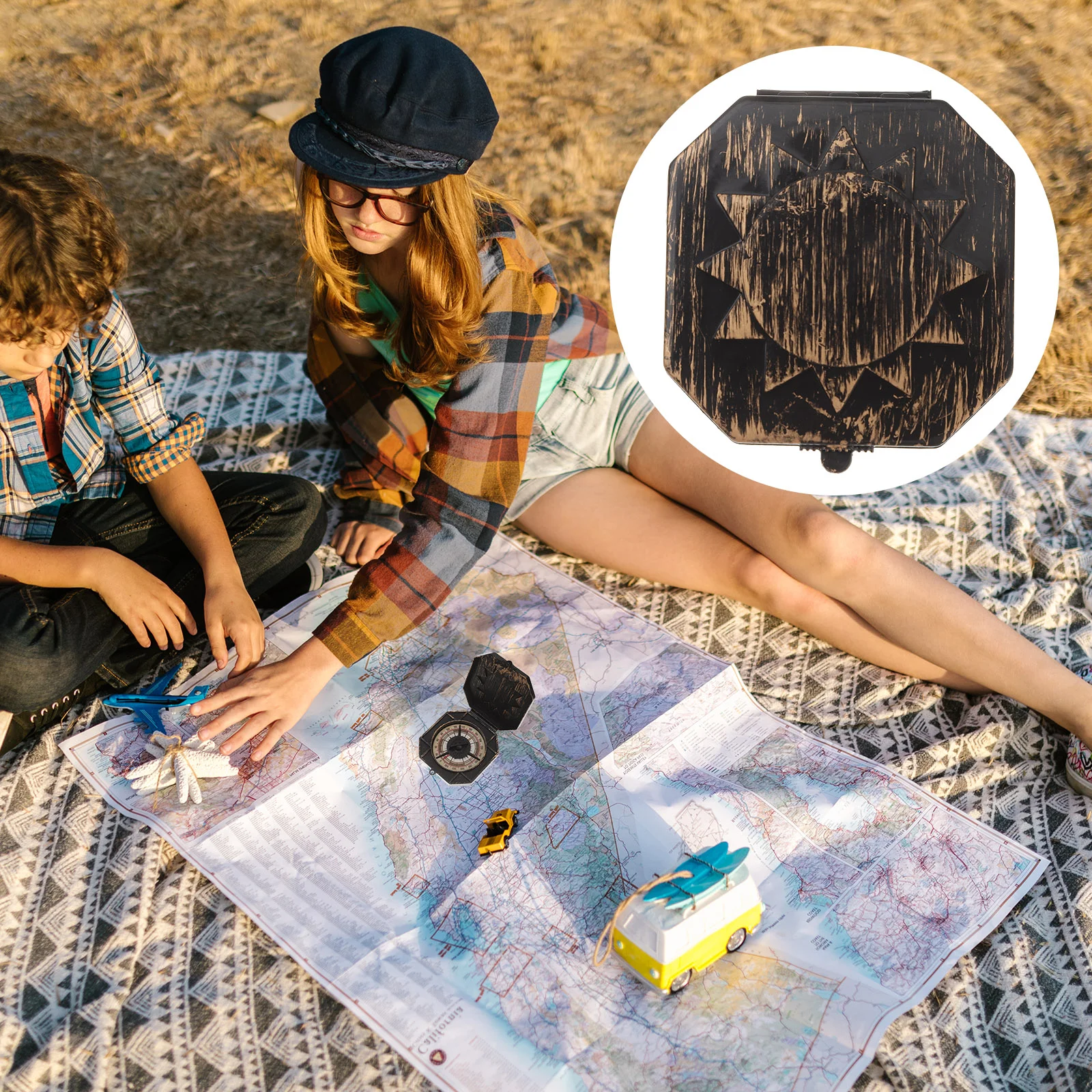 

6 Pcs Treasure Christmas Compass Child Pirate Decorations High Accuracy Plastic