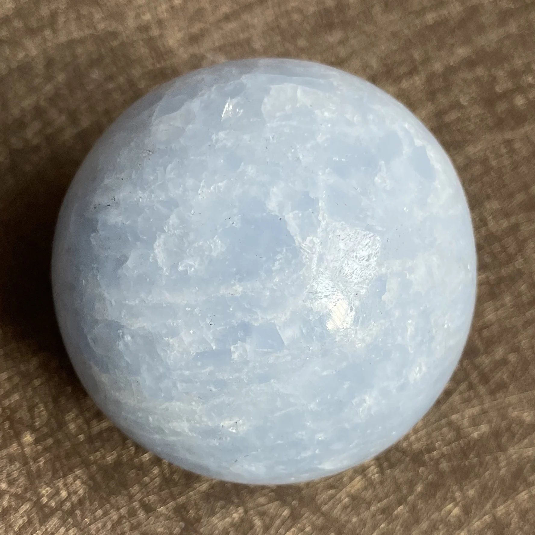 

56mm Natural Celestite Sphere Polished Crystal Ball Quartz Rock Decoration Stone Mineral Healing Reiki T4
