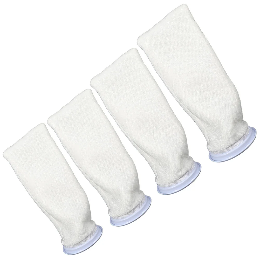 

4 Pcs Fish Tank Filter Bag Bubble Cleanser Supply Filtration Filtering System Replacement Bags Cotton Reusable Sock Socks