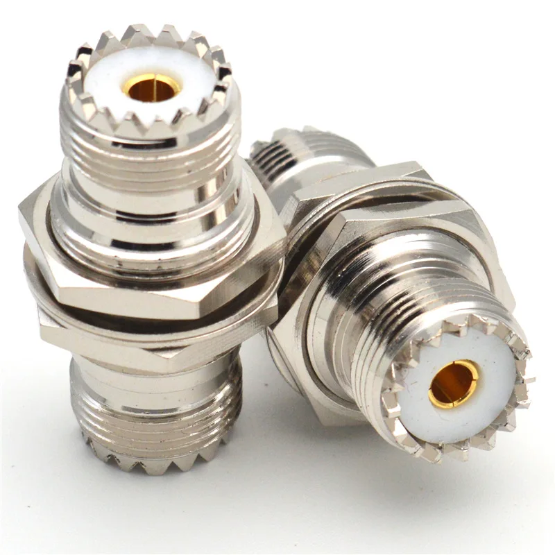 

UHF-KKY coaxial high frequency adapter all copper SL16KKY M female UHF female to female with nut gasket