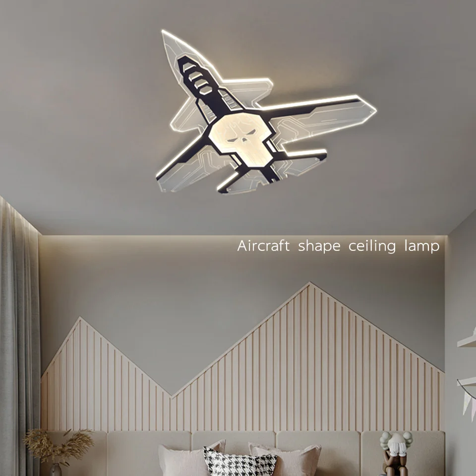 

Aircraft ceiling lamp creative children's room lamp boy's room lamp atmospheric eye protection bedroom lamp