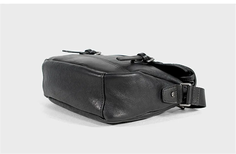 Fashion casual genuine leather men's women's shoulder bag high quality natural first layer cowhide outdoor black messenger bag
