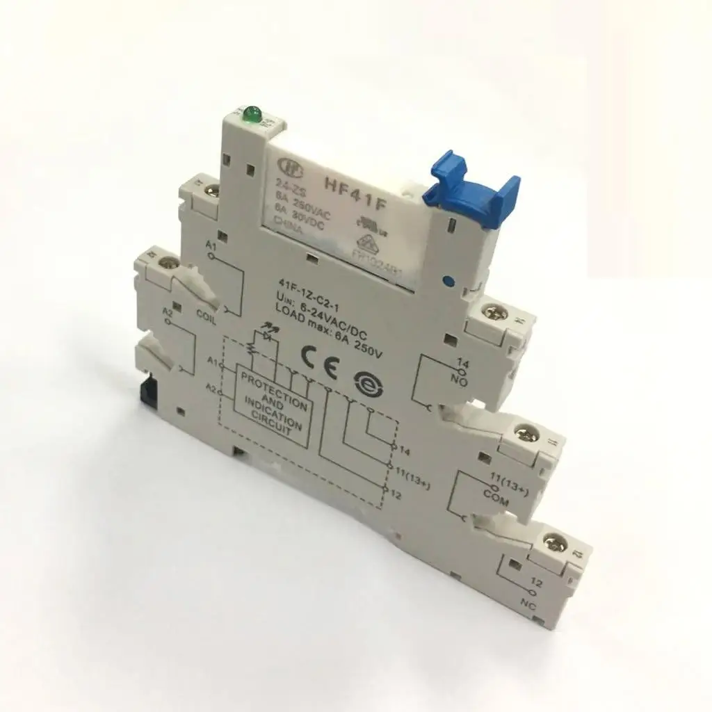 Hongfa HF41F PCB реле 5-контактное релейное гнездо 6-24 В AC DC 6A 41F-1Z-C2-1
