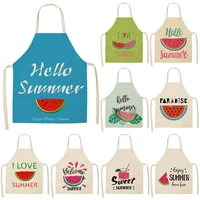 watermelon alphabet print kitchen apron sleeveless apron chef apron linen baking accessories apron kitchen brief custom apron