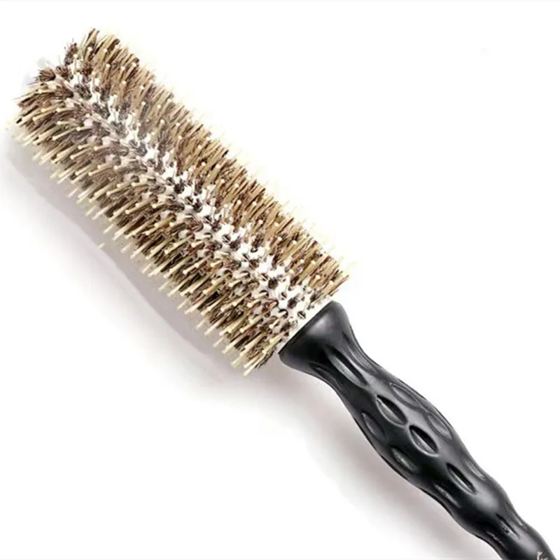 Деревянная ручка натуральная Антистатическая пушистая круглая щетка для