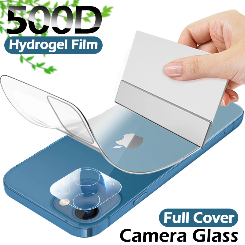 

Full Cover Hydrogel Film For iPhone 13 Pro Max 12 mini 11 XR XS X Screen Protector Back Film iPhone 7 8 Plus Camera Lens Glass