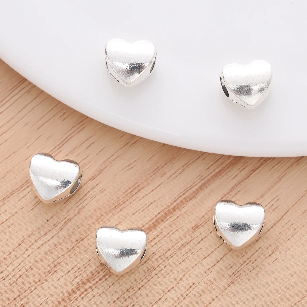 

15 шт./компл. новый сезон Изящные бусины в форме сердца унисекс Pandora для изготовления ювелирных изделий на заказ DIY браслет ожерелье