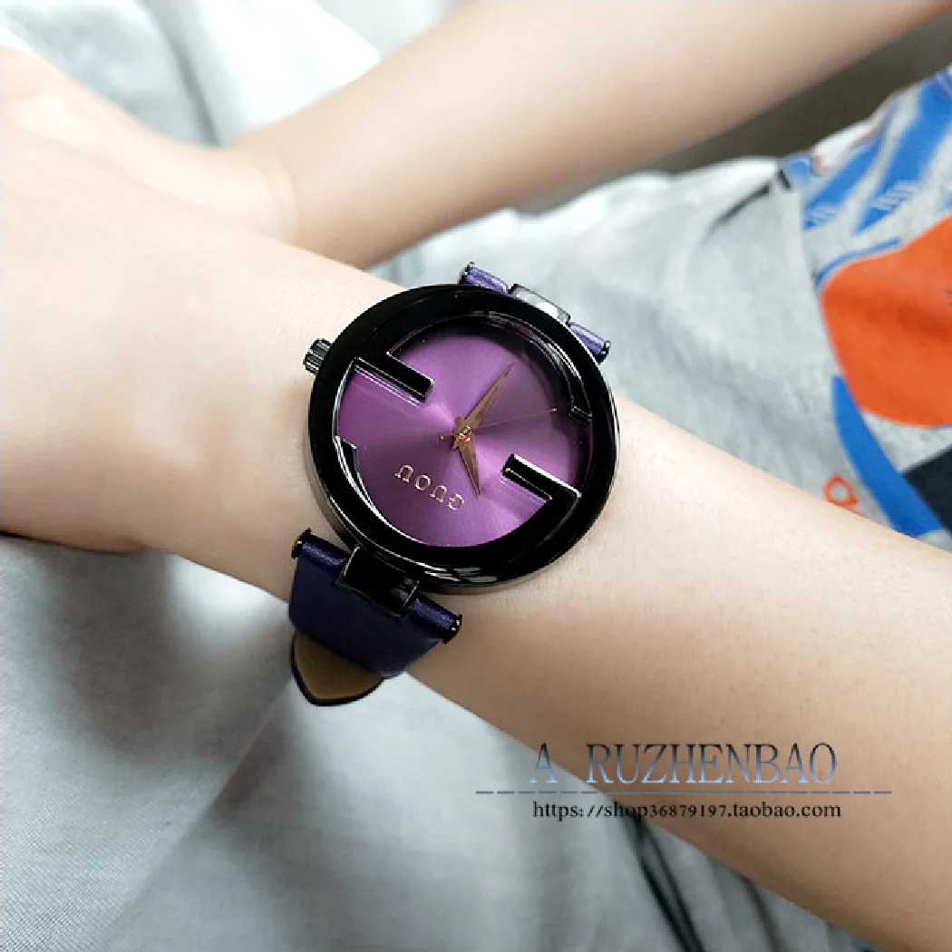 

Guou Brand Fashion Leather Unique Women Quartz Watch Relogio Feminino Lady Luxury Wristwatch Ladies Dress Hours Clock Watches