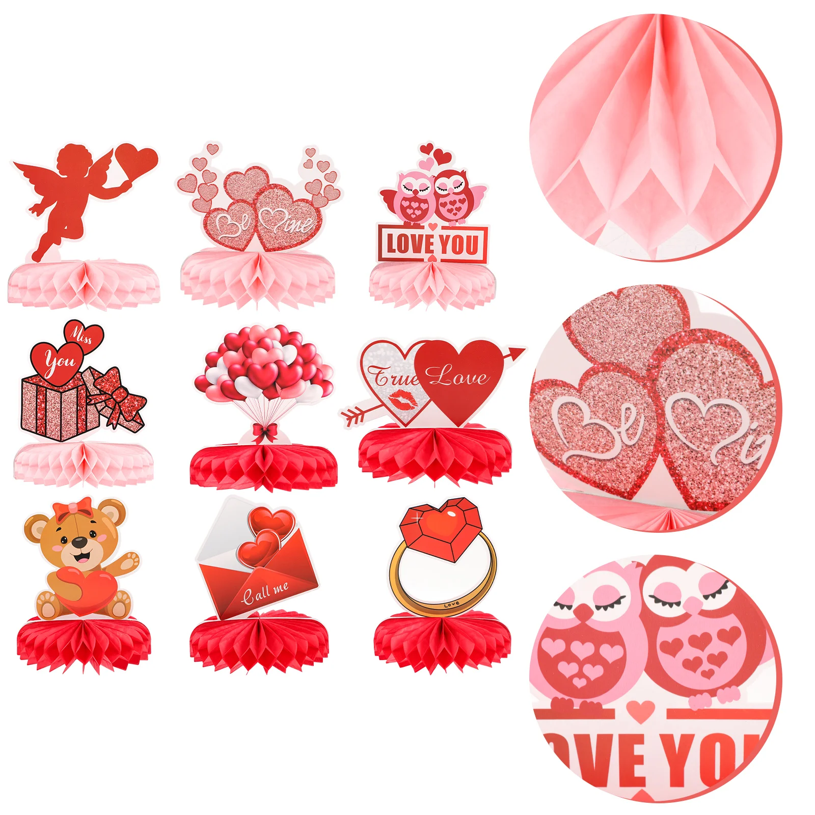 

Valentines Day Table Centerpiece Honeycomb Decor Centerpieces Valentine S Heart Party Decorations Supplies Wedding Toppers
