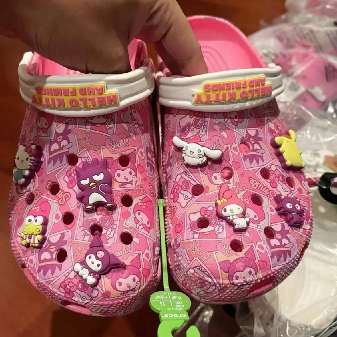 Новинка милые детские сандалии для девочек Melody Cinnamoroll Crocs тапочки нескользящая