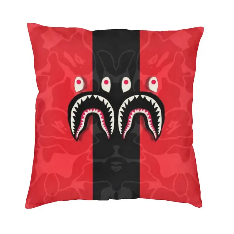 

Bape Camouflage Pattern Throw Pillow Case Home Decor Custom Square Shark Teeth Camo Cushion Cover 45x45 Pillowcover for Sofa