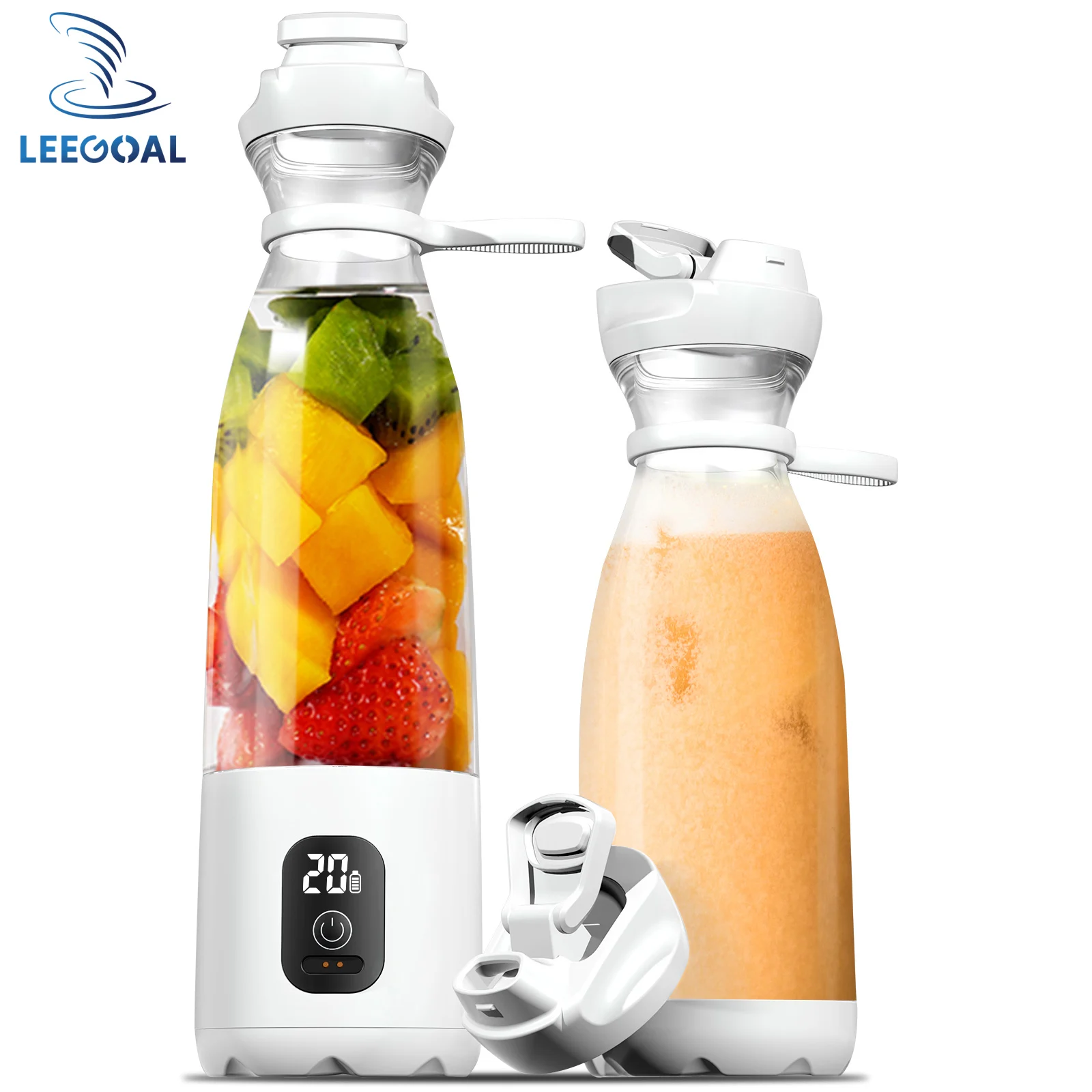 

Smoothie Blender Portable Mini Blender Bottle Cordless Rechargeable Powerful Electric Juicer Mixer Personal Orange Juicer Cup