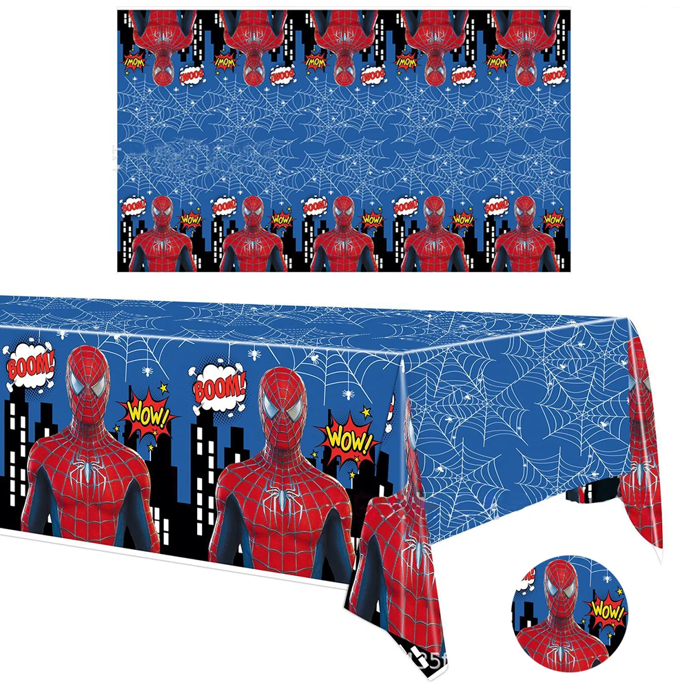 

Украшения для дня рождения Человека-паука, одноразовая скатерть-Человек-паук, столовая посуда, чехол на стол для детской вечеринки, товары д...