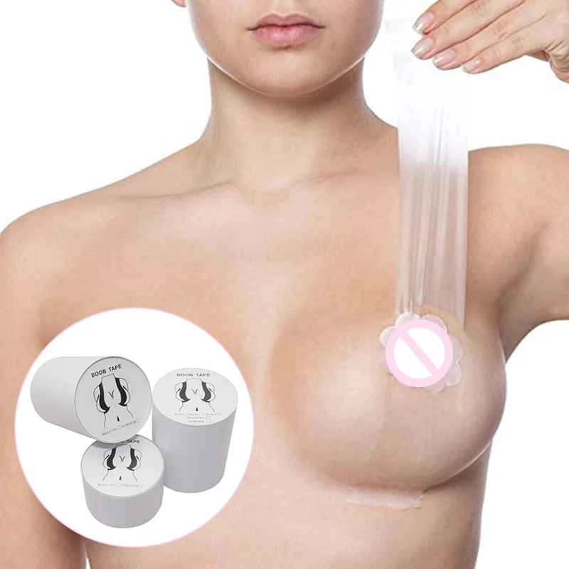 

1 Roll Women Transparent Chest Sticker Breast Lifting Push Up Strapless Invisible Tapes For Big Breas And Women Dress Or Clothes