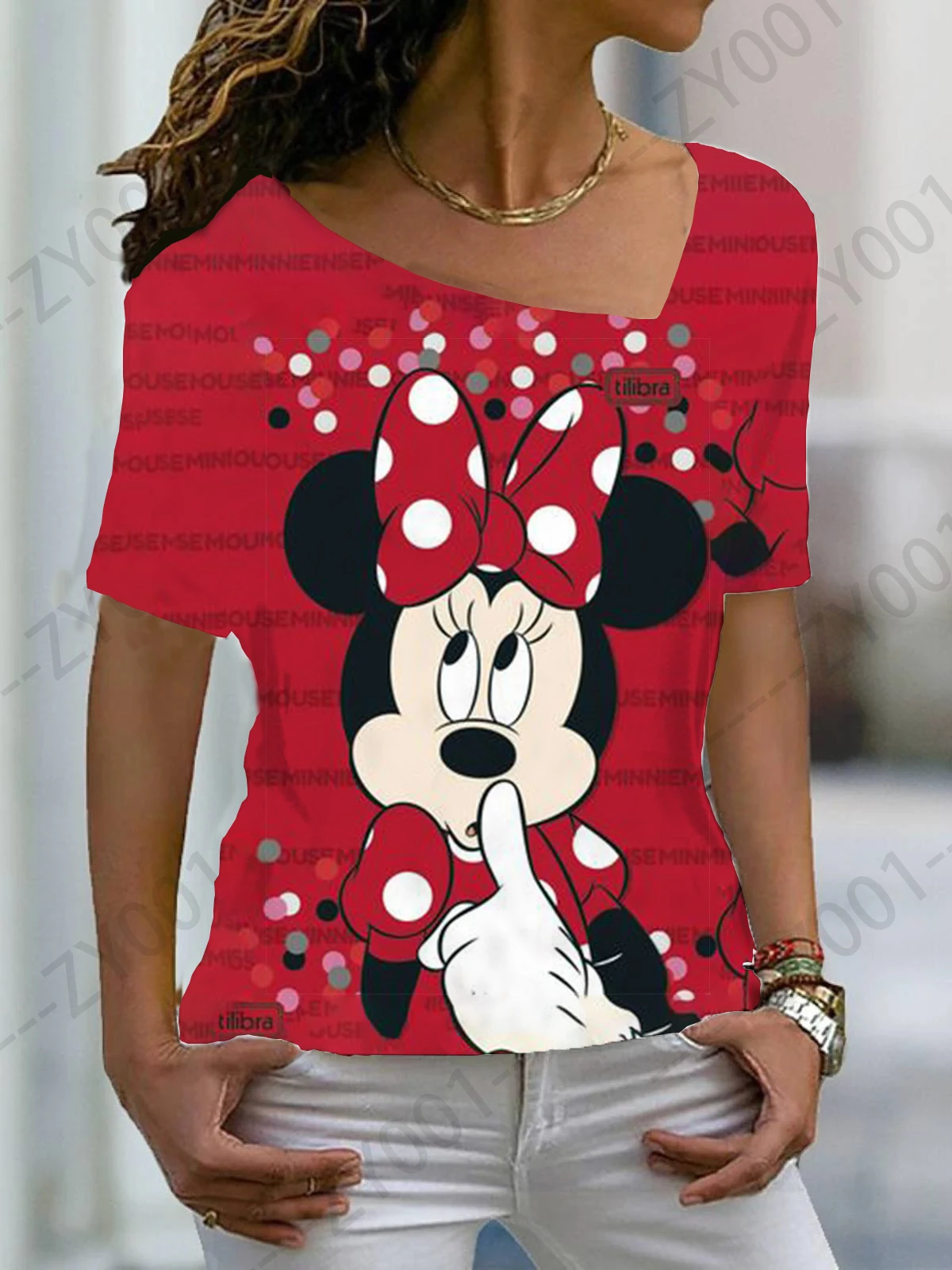 

Disney Women's Fashion T-shirt Short Sleeve Tees LUXURI Blouses HARAJUKU Women Summer Top TSHIRT Plus Size Tops Mickey Mouse
