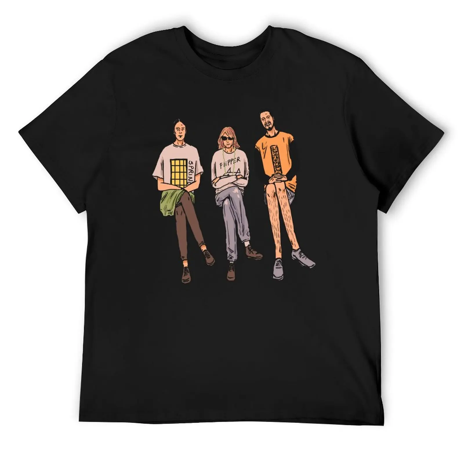 Футболка Kurt Cobain Krist and Dave 1992 одежда в стиле аниме мужские футболки для больших и