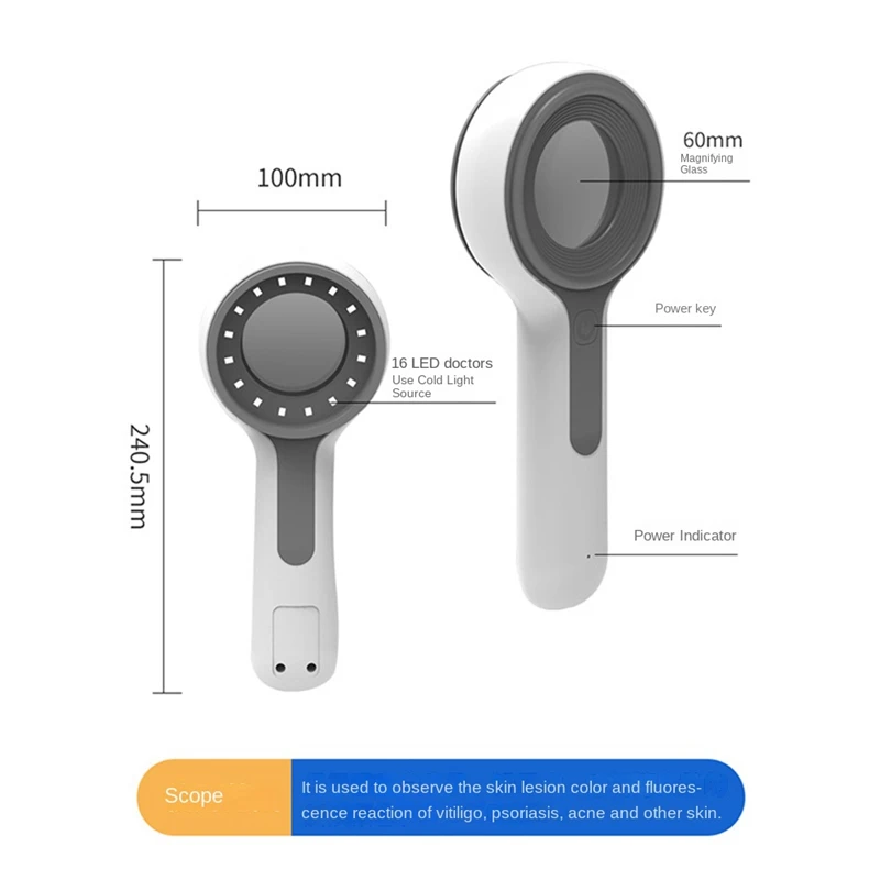 Для проверки экзаменации кожи диагностический анализатор ультрафиолетовый