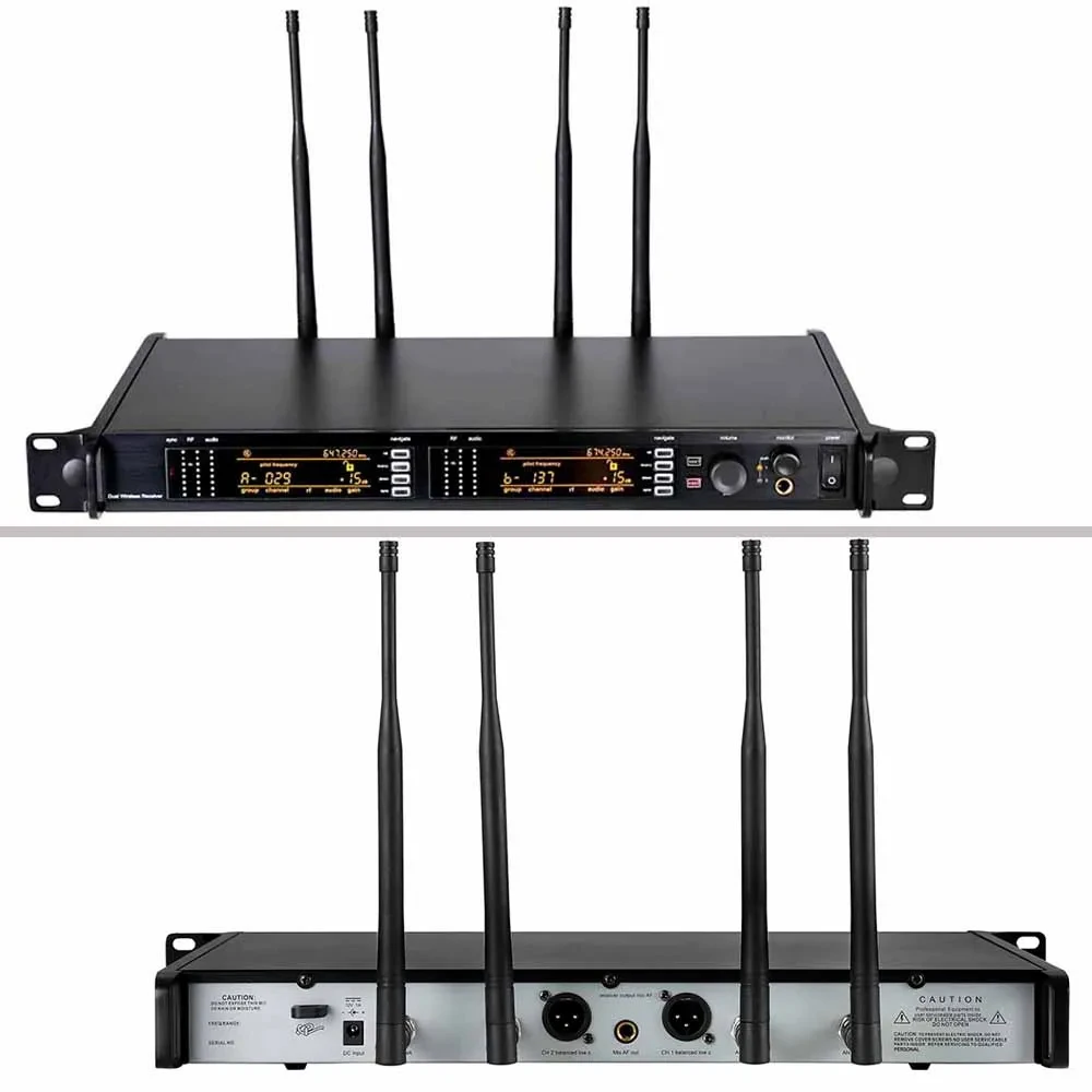 Фото Цифровой беспроводной микрофон ATX400, цифровое разнообразие, ручной двухканальный микрофон SKM8, профессиональная система выступлений на сцене, 150 метров №4