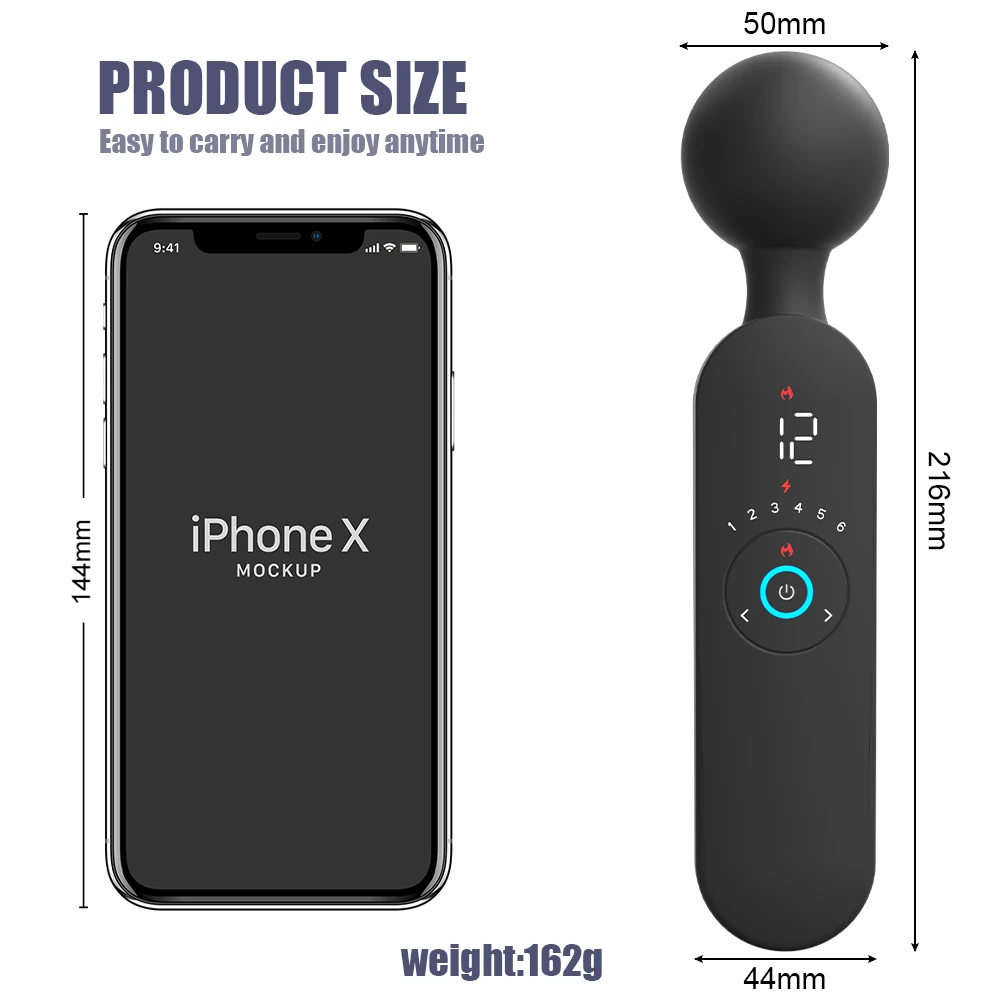 Умный нагрев Av вибратор цифровой дисплей волшебная палочка Стимулятор точки G