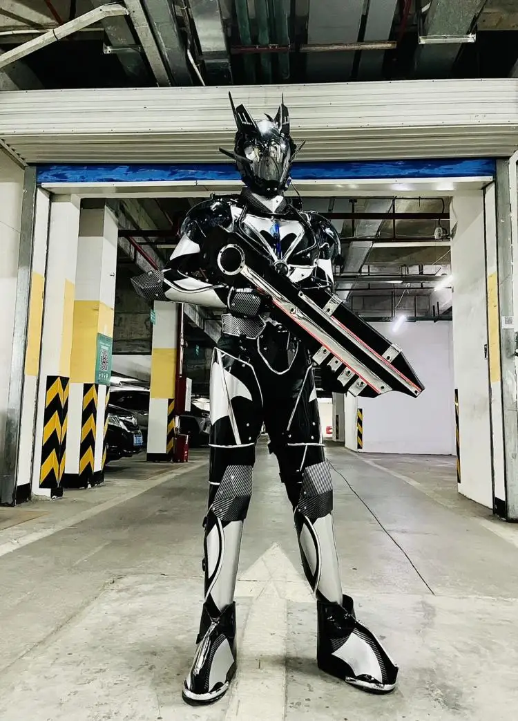 Cyberpunk Future Warrior Bar светодиодный робот механическое освещение Механическая Броня