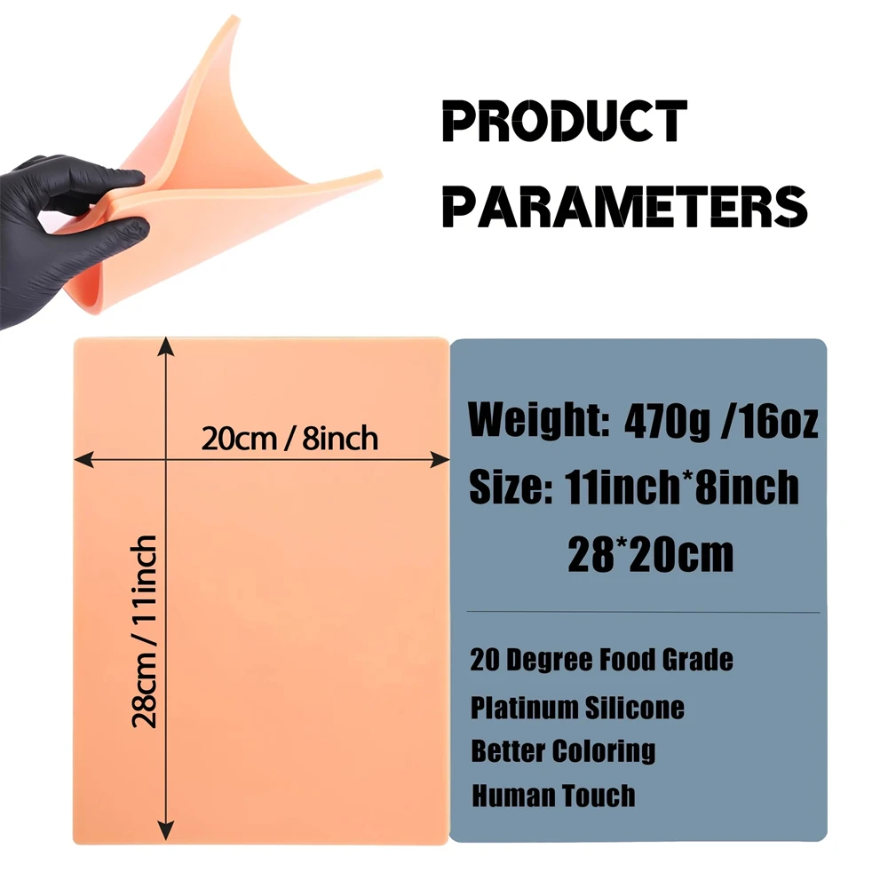Искусственная кожа для тату-практики 8 мм начинающих и опытных художников