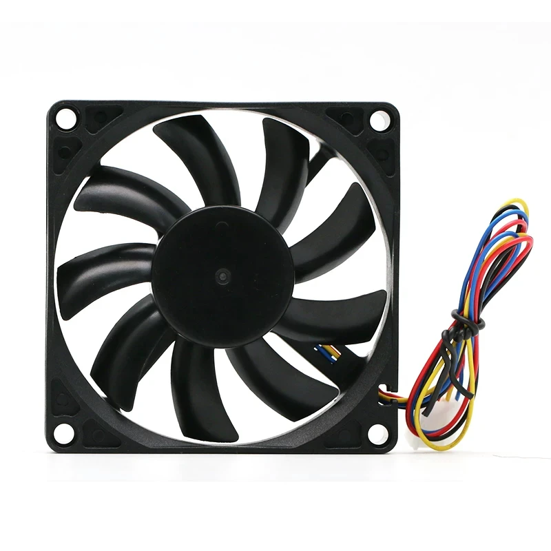 Фото Низкопрофильный вентилятор 8015 PD8015B12H DC12V 0.4A 80x80x15 мм, 2-контактный бесщеточный мини-кулер для 3D-принтеров и блоков питания ПК №2