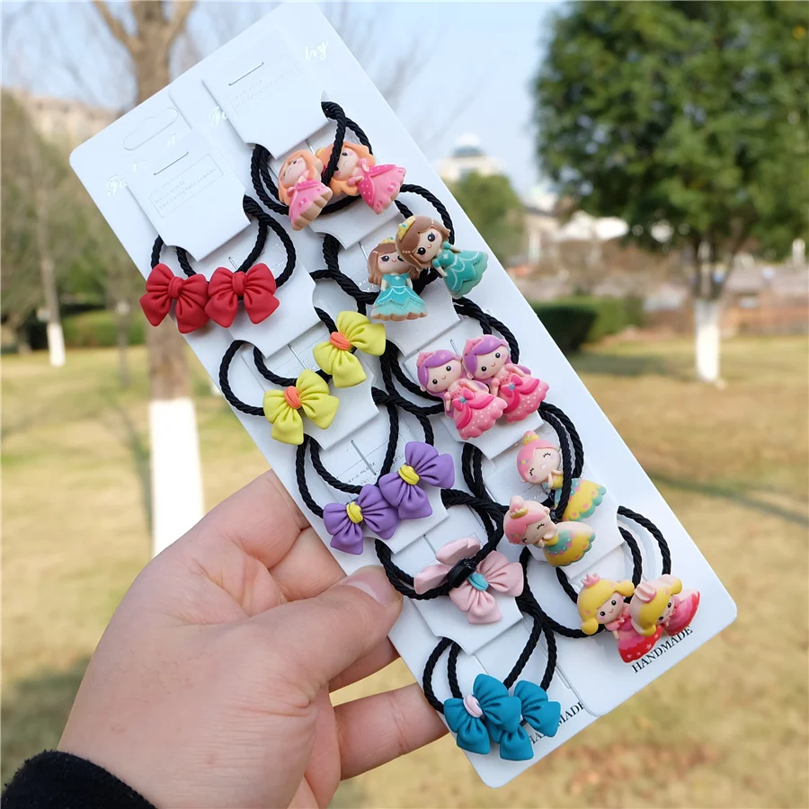 Детские резинки для волос с мультяшными животными головной убор принцессы бант