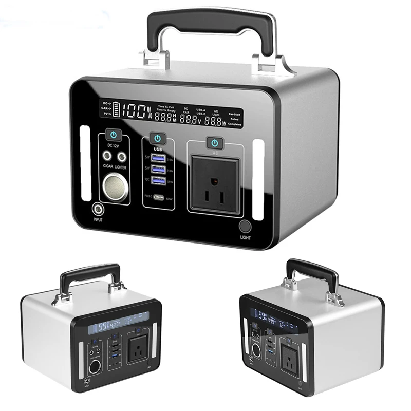 

500WH Multifunction Power Station Large Portable Power Bank 12V/24V 135200mAh High capacity For Outdoor RV/Van Camping Emergency