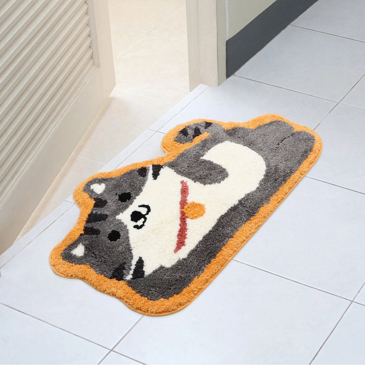 

Cartoon Cat Pattern Bathroom Mat Anti-slip Foot Pad Shower Room Ground Mat