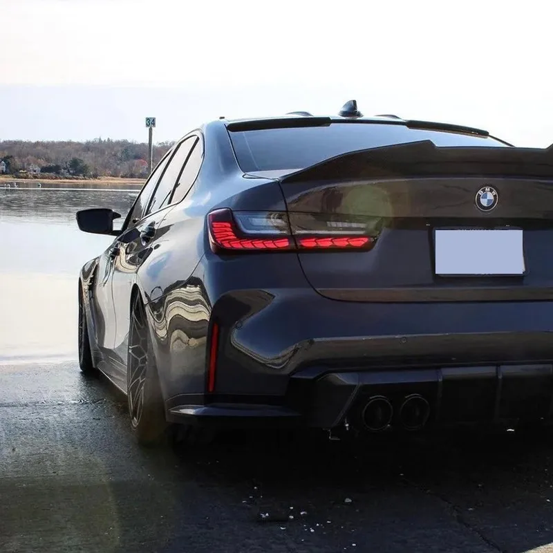 Фото Для Bmw 3 серии G20 320i 330d 330e 330i M340i M 340d G80 M3 2019-2023 PSM Стиль задняя крыша спойлер крыло ABS автомобильные аксессуары №5