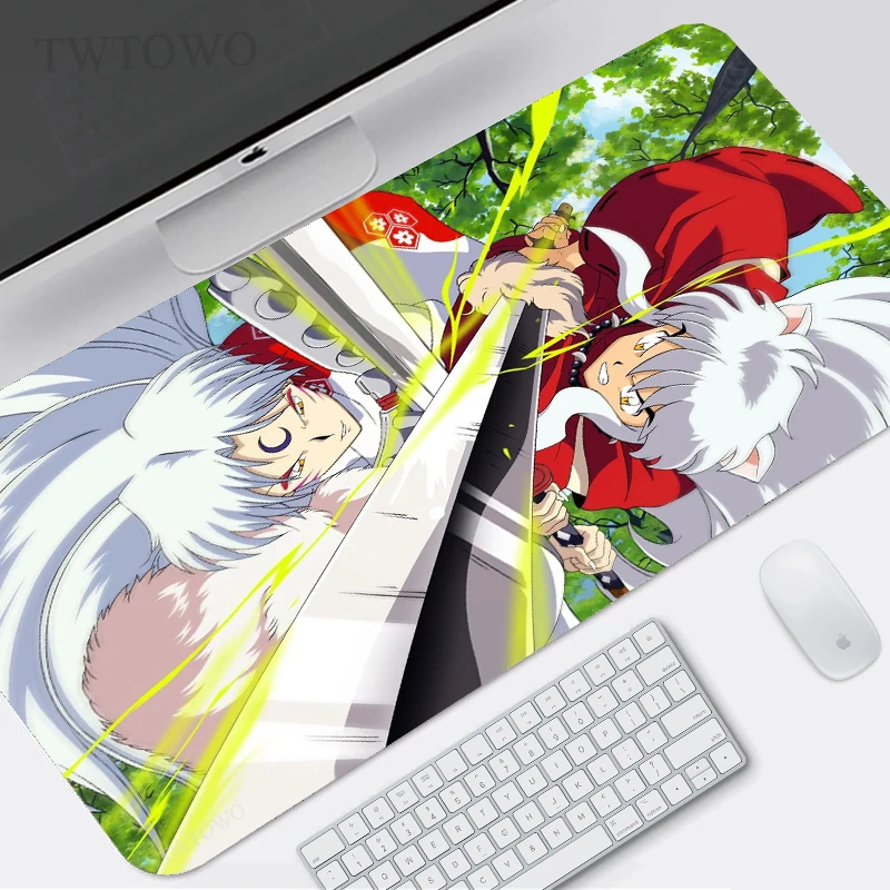 

Inuyasha Mouse Pad Gamer XL Home New Computer Large Mousepad XXL MousePads Carpet Office Soft Natural Rubber Computer Mice Pad