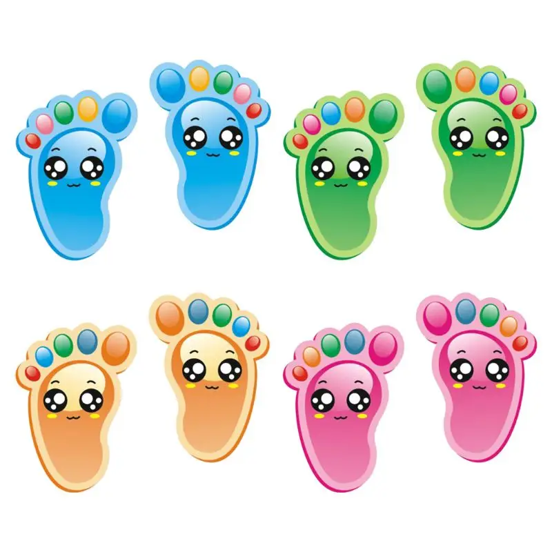 

15 Pairs Kids Floor Stickers Self-Adhesive Social Distance Footprint Decals for Children Nursery Bedroom Living Room