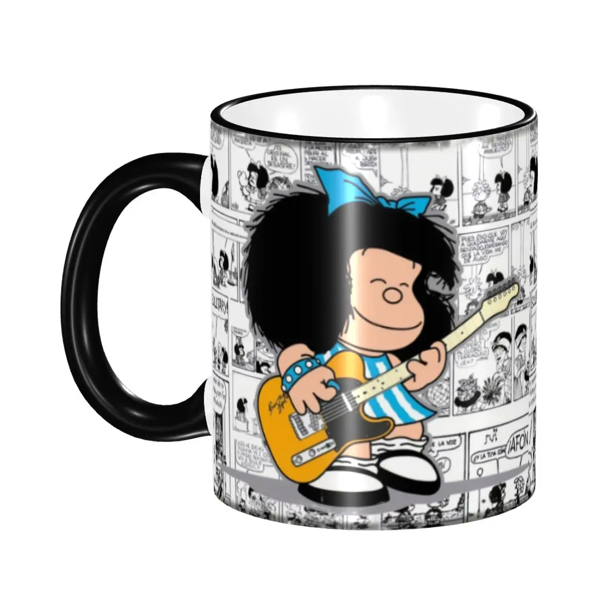Фото Кружки M-Mafalda Kawaii в винтажном стиле с комиксами и мультфильмами, керамические, для молока, чая и кофе, DIY №1