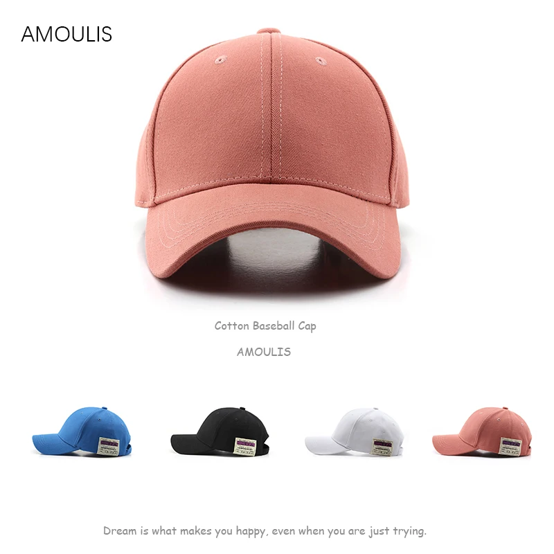 

AMOULIS Fashion Baseball Cap for Women and Men Patch Letter Snapback Caps Casual Cotton Summer Hats Outdoor Sun Hat Unisex