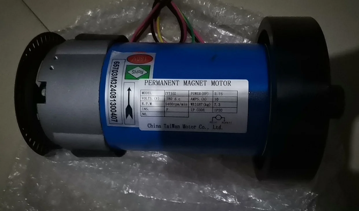 Фото Двигатель постоянного тока для беговой дорожки 2.75HP ZYT102 180Vdc 10A 5400RPM 7.3KG №2