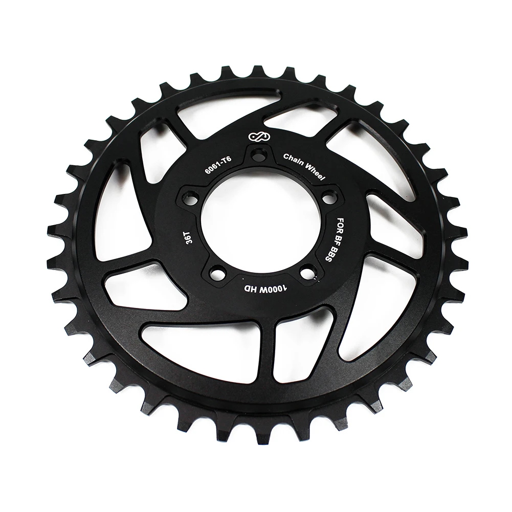 

36T Aluminum Discs Electric Bike Chainring Wheel 160mm*14mm For Bafang MidMotor BBS 48V 52V 1000WHD Bicycle Parts