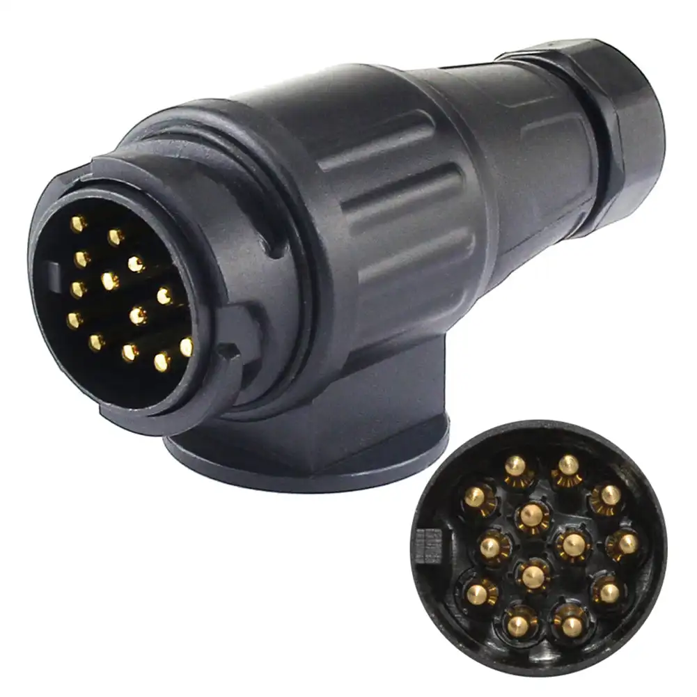 

12 В 13-контактный прочный 13-полюсный штекер прицепа, Электрический Караван, проводной соединитель, буксировочный стержень, переходник, автомобильный Грузовик, аксессуары для автофургона