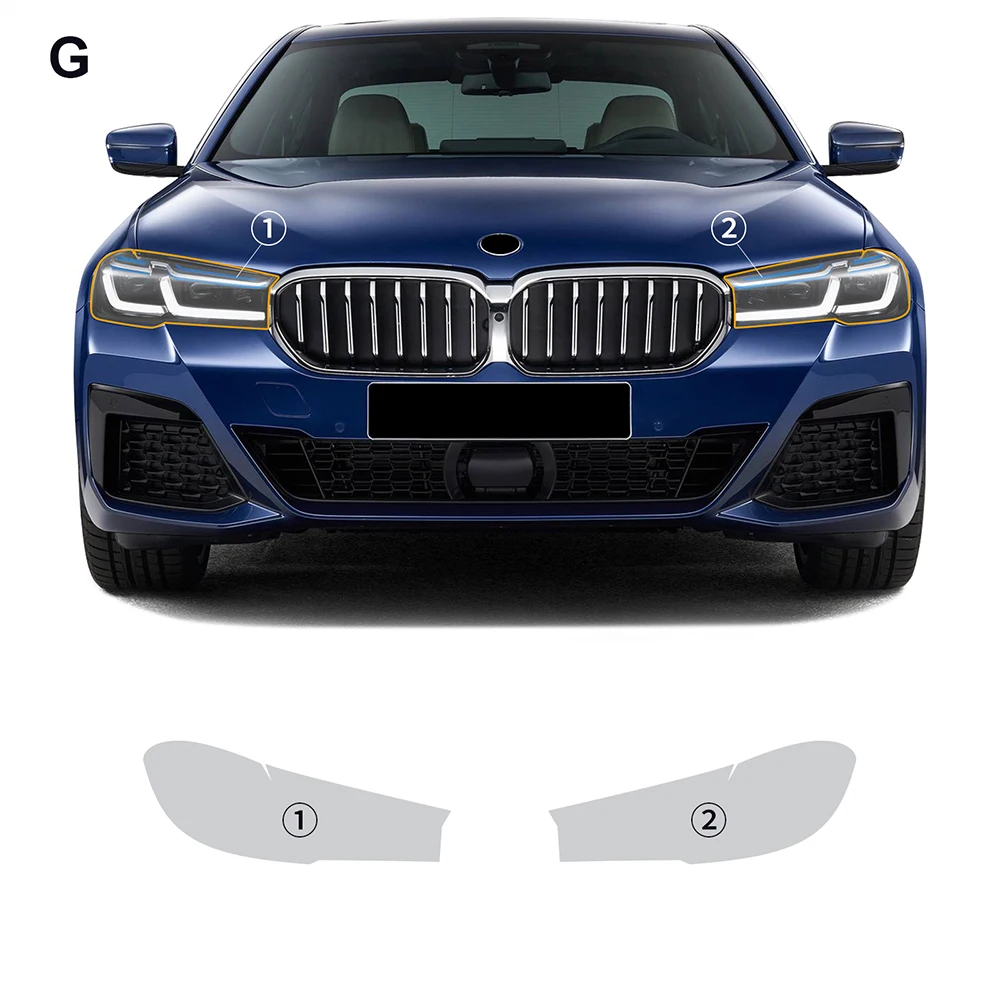 

AIRSPEED для BMW 5 серии G30 M Sport PPF TPU передняя фара 2021 2022 2023 Защитная пленка для краски Precut Car прозрачный бюстгальтер
