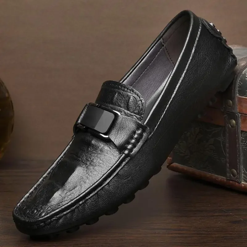 Oren мужская обувь мокасины кожаная мягкая подошва универсальная для вождения