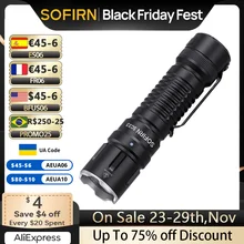 Sofirn SC33 XHP70.3 HI LED Flashlight Tactical 5200lm Powerful 21700 USB C Rechargeable Torch with Tail E-switch Outdoor Light